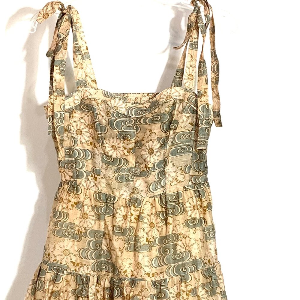 ULLA JOHNSON NWT Minerva Midi Organza Dress Color Willow Size 2 - Picture 6 of 12